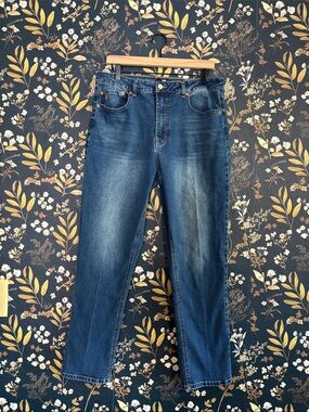 Frye Women's Straight Dark Blue Denim Jeans Size 10